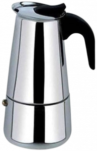 Cafeteira Italiana Moka Pequena 2 Xícaras 100Ml Manual Aço Inox Moderna